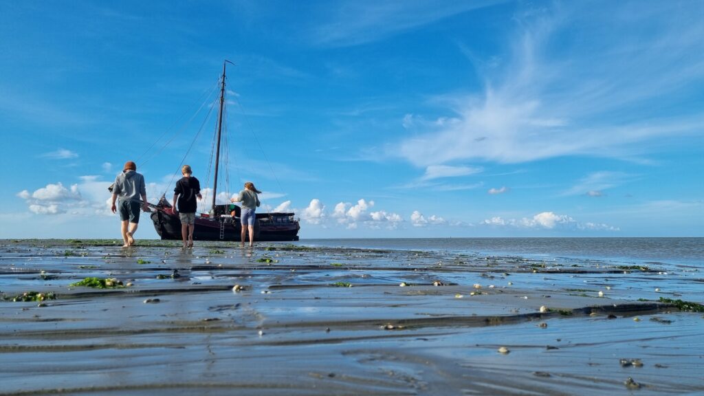 Trockenfallen auf dem Wattenmeer