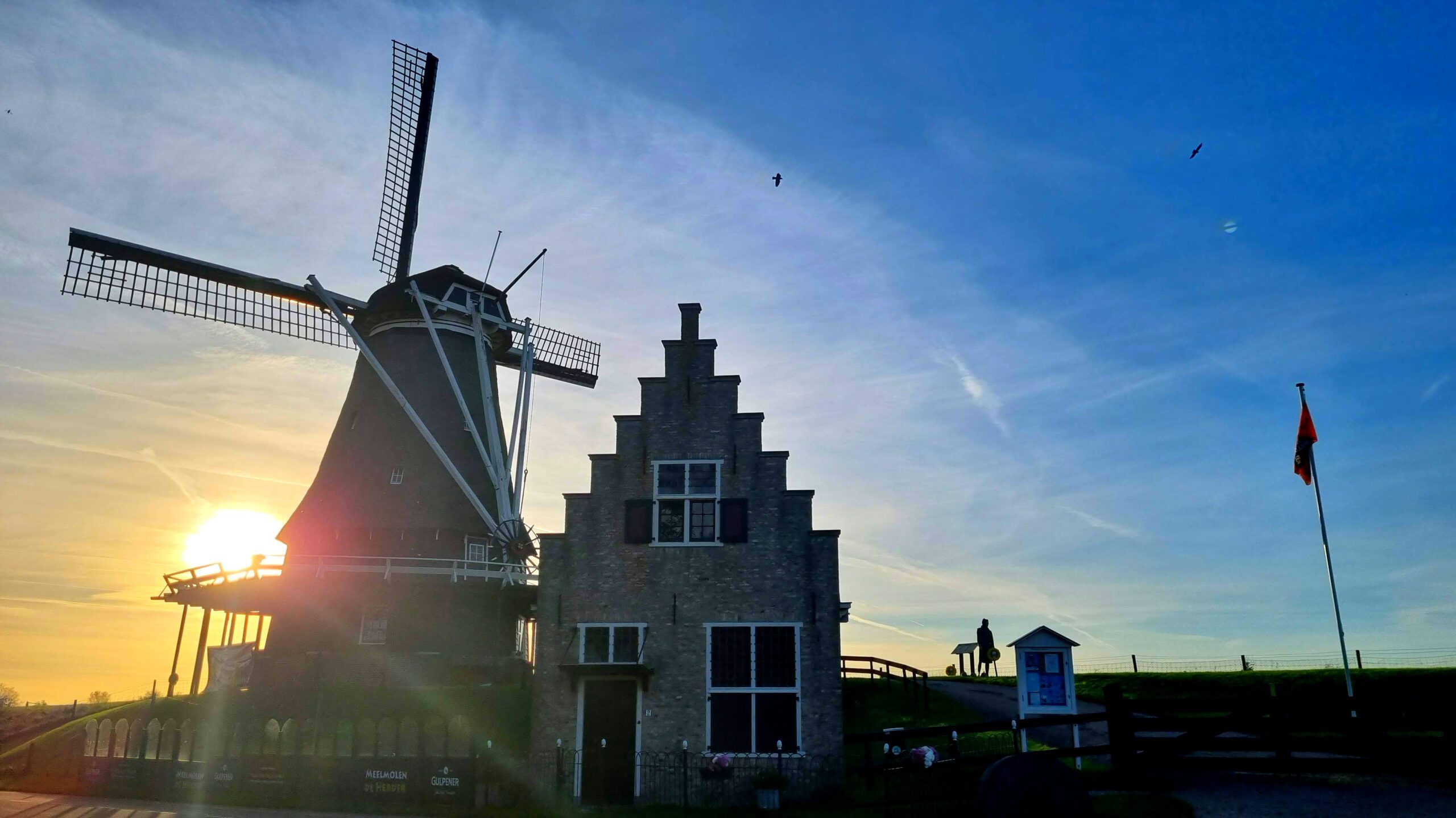 Mehlmühle von Medemblik bei Sonnenuntergang