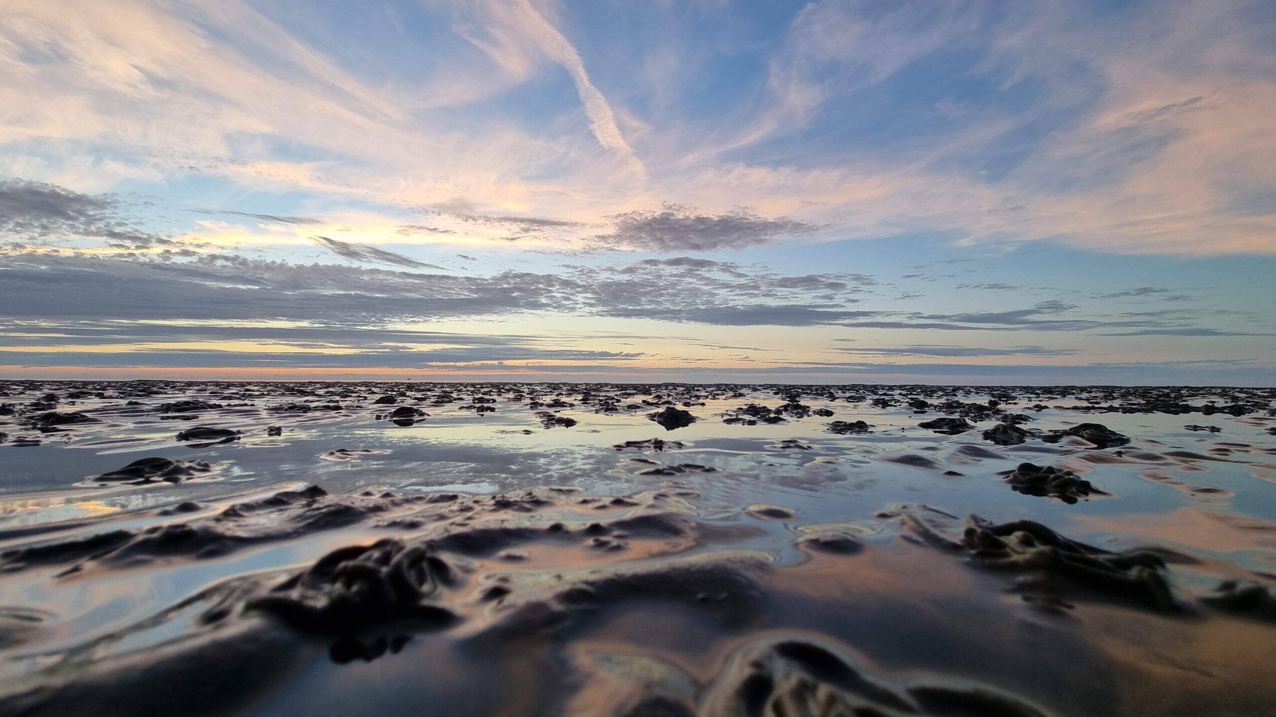 Das Wattenmeer fällt trocken
